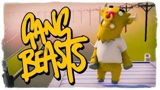 ЗЛАЯ БАБКА НАКАЗАЛА БЫЧКА В GANG BEASTS