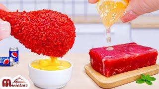  Crispy Hot Cheetos Chicken Meets Juicy Cheese Steak | ASMR Cooking Mini Food