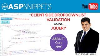 Client Side DropDownList validation using jQuery in ASP.Net Core MVC