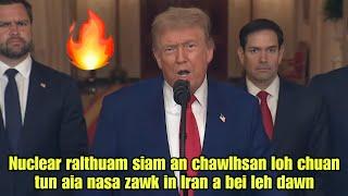 Iran a BOMB hnu a Trump-a Press Statement‼️A bon rem rem khawp mai(Jaz Hmar React)