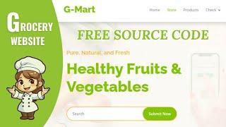 Grocery Store Website Using HTML, CSS, & JS | Free Source Code Included