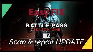 How to easy FIX Scan and Repair UPDATE COD Warzone loop without downloading game again