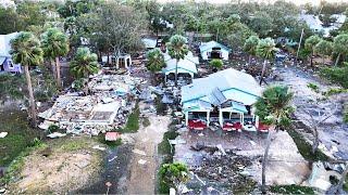 Hurricane Helene Historic Storm Surge Devastates Cedar Key, Florida