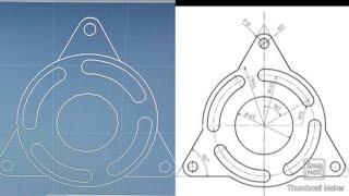 Autocad 2D Practice Drawing Exercise 8