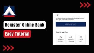 How to Register Alliance Bank Online Banking !