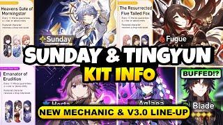 NEW UPDATE! Tingyun (Fugue) & Sunday Kit INFO | New HP Mechanic & V3.0 Line up | Honkai Star Rail