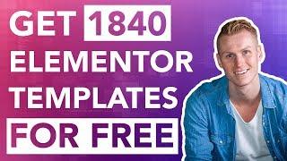 Get 1840 Professional Elementor Templates For Free