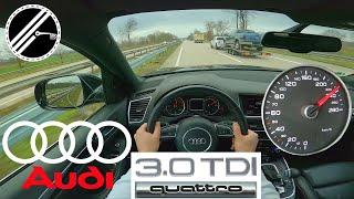 Audi Q5 3.0 V6 TDI quattro S tronic 245 PS Top Speed Drive German Autobahn With No Speed Limit POV