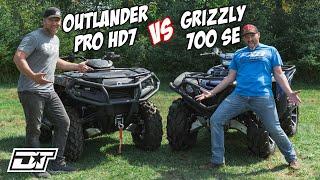 Battle of The 700 Singles! Yamaha Grizzly 700 vs Can Am Outlander Pro HD7