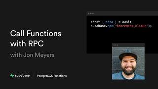 Call Postgres functions from JavaScript with RPC