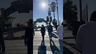ShotByDre walking up to Santa Monica Pier for a music video shoot #shotbydre #santamonica #pier #LA