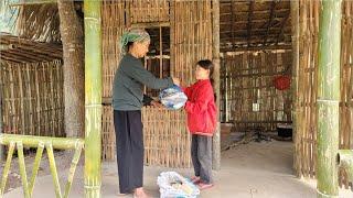 The poor girl was visited by kind neighbors who gave her corn.