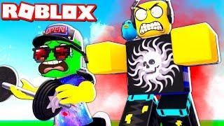 THIS GIANT WON'T LET US SWING! Zadonatil and Bought SUPER POWER PITCHING SIMULATOR in Roblox