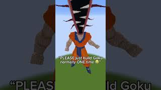 NORMAL Goku in Minecraft 🫡 #goku #dbz #dragonball #anime #fyp #memes #minecraft #dragonballz