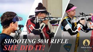 Chiara Leone Wins 50m Rifle 3 Positions Women's, Sagen Maddalena Silver, Zhang Qiongyue Bronze