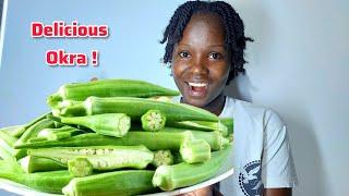 Unbelievable countryside living!! How to cook okra with vegetables!! see my baby's reaction 