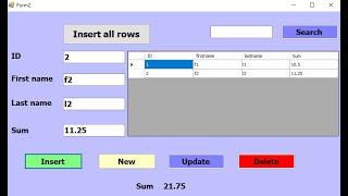 c# tutorial for beginners -  how to get the sum of all datagridView column values