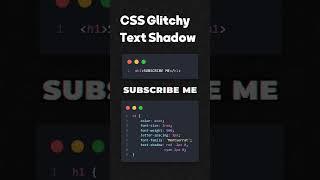 Text Glitch Effect using CSS | #shorts