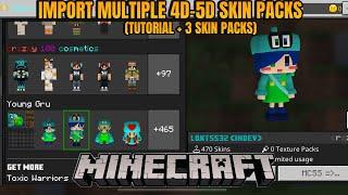 HOW TO IMPORT MULTIPLE 4D-5D SKIN PACKS IN MINECRAFT v1.21.2 I minersrk