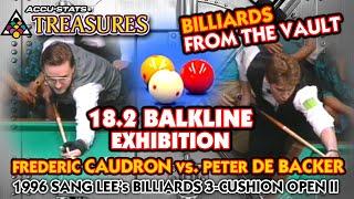 1996: 18.2 BALKLINE EXHIBITION - Frederic CAUDRON vs. Peter DE BACKER - SANG LEE's 3-CUSHION OPEN II