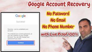 How To Recover Gmail Account Without Phone Number WithOut verification Trick | The easiest way 2024