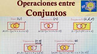 🟢TEORIA DE CONJUNTOS: Operaciones Básicas | Juliana la Profe