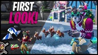 DOLPH First Look & Gameplay | Merry Stripe Wrap | Winter Wrapper Glider (Fortnite Battle Royale)