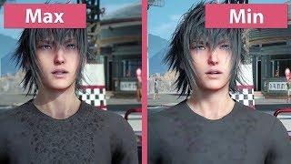 [4K] Final Fantasy XV – PC Min vs. Max Graphics Comparison & Frame Rate Test