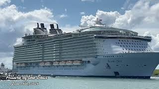 Amazing Sunny Sail Away - Allure Of The Seas - Port Cananveral, FL - June 14th, 2024