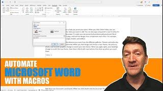 Working with Macros within Microsoft Word