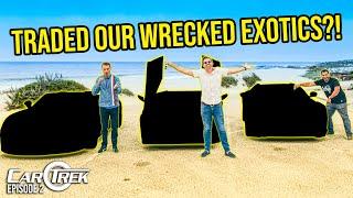 We Traded Our Cheap Wrecked Exotic Cars With Complete Strangers (Total Disaster) | Car Trek S9E2