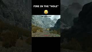 FIRE IN THE "HOLE"    #skyrim #skyrimanniversary #elderscrolls #shorts