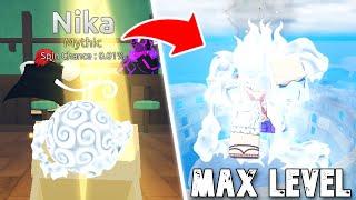 Noob to Max Level Using GEAR 5 (Nika) Fruit in Fruit Battlegrounds.. (Roblox)