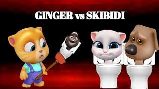 My Talking Tom Friends - SKIBIDI TOILET - GINGER WAR vs SKIBIDI ANGELA TOM and BECCA