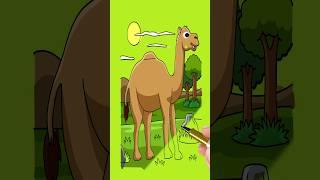 Camel Drawing | Farmer in the dell | Kids nursery rhymes | How to draw | Shorts | YouTube Shorts