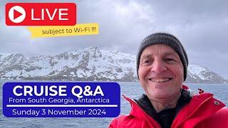 Cruise Q&A Live From Silver Endeavour: Sunday 3 November 2024 (Noon ET / 9am PT / 5pm UK)