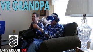 VR Grandpa is a very careful driver (Driveclub VR + wheel)