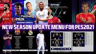 PES2021 | eFOOTBALL 2025 NEW SEASON UPDATE CONCEPT MENU