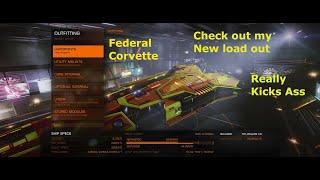 Elite Dangerous: New Ship Build For My Federal Corvette, Ship Tour And Flight Combat Test !!