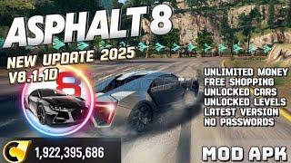 Asphalt 8 Mod Apk 8.1.1d Unlimited Money Unlocked Car 2025 Update!