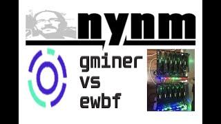 gminer-v1.10 VS ewbf-v0.6-cuda9.1 (AION)