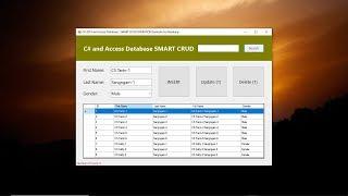 C# and Access : Perform SMART CRUD Operations with SEARCH (Part 1/2)