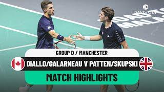 Diallo/Galarneau v Patten/Skupski | Canada v Great Britain Davis Cup 2024 Finals Group Stage