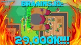 BRAAINS.IO: TOP HIDING AND HUNTING SPOTS! (Two Houses) BIGGEST SURVIVOR! - 27,000k Score