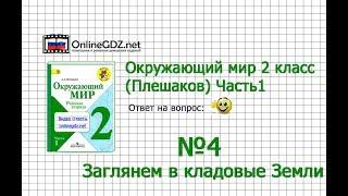 Задание 4 Заглянем в кладовые Земли - Окружающий мир 2 класс (Плешаков А.А.) 1 часть