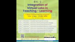 Online Training on "Integration of Virtual Labs in Teaching-Learning" ( CIET - NCERT )