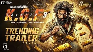 K.G.F: Chapter 3 | TRENDING TRAILER Facts | Yash |Prasanth Neel|Raveena Tandon|Hombale Films