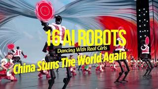 16 AI Robots Dancing with Beautiful Real Girls | China Makes The World Crazy Again.