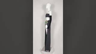 Celebrity Fashion Performance Stage Wear Women Sexy 2 Pieces Bodycon Bandage Dress Black