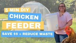 Building a Budget-Friendly Chicken Coop Feeder to Eliminate Waste + Save $$$